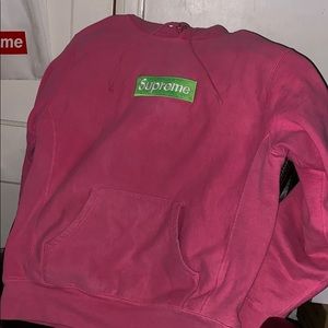 Supreme box logo hooded sweatshirt magenta (FW17)